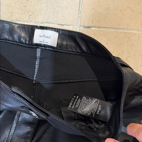 Wilfred Black Leather Pants - Picture 2 of 5